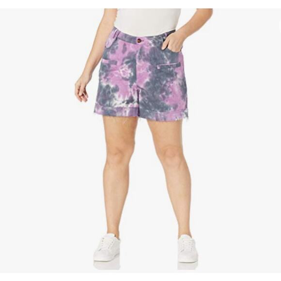 New Kendall & Kylie Purple Blue Tie Dye High Waisted Shorts XS - Picture 4 of 6